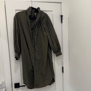 H&M Olive Green Shirt Dress